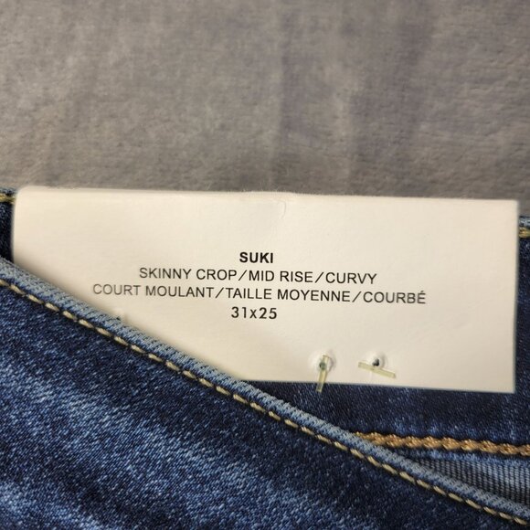 Silver Jeans Co. Womens Suki Skinny Crop Jeans‎ 31 Blue Curvy Mid-Rise NWT Vibe - Picture 10 of 13